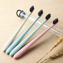 The Portable Travel Toothbrush Wheat Soft Bamboo Charcoal