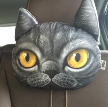 3D Cat Plush Neck Car Head and Body Support