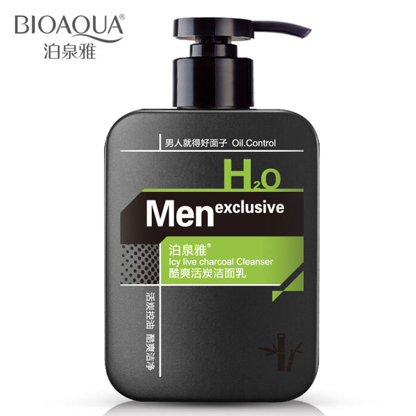Men Facial cleanser  cool live charcoal cleanser