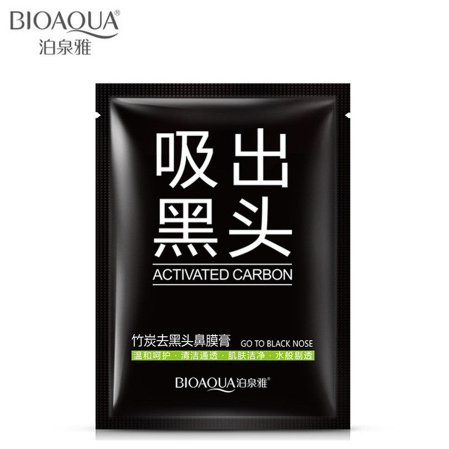 10pcs -Essence black matte Bamboo Charcoal Mask With Activated Carbon