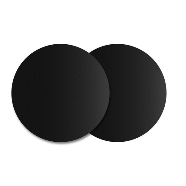 2Pcs/Set 36CM Black Round Shape Non-Stick BBQ Grill Mat Reusable