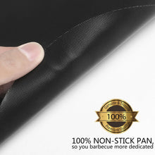 2Pcs/Set 36CM Black Round Shape Non-Stick BBQ Grill Mat Reusable