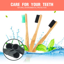 3pcs/pack Bamboo Charcoal Toothbrush Nano Antibacterial Wooden