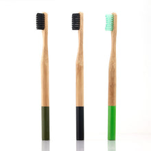 3pcs/pack Bamboo Charcoal Toothbrush Nano Antibacterial Wooden