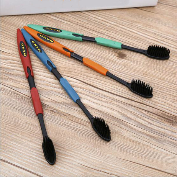 4PCS Bamboo Charcoal Nano Toothbrush Ultra Soft Toothbrush