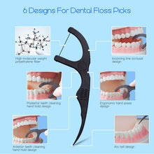 50Pcs/box Bamboo Charcoal Dental Floss Tooth Picks