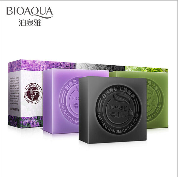 Bamboo charcoal Handmade soap remove blackhead acne